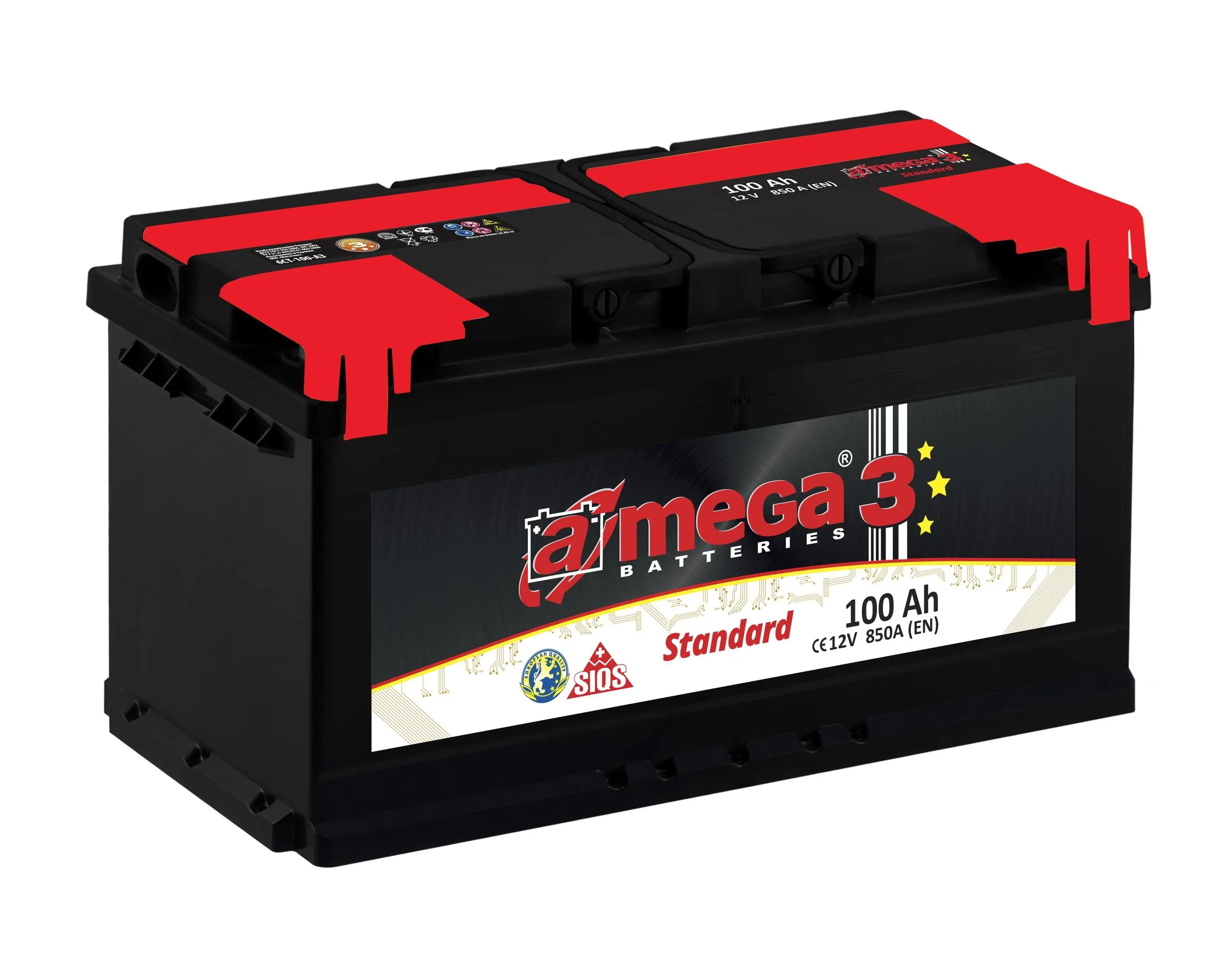 Акумулятор A-MEGA Standard 100 Ah (0) 850 A