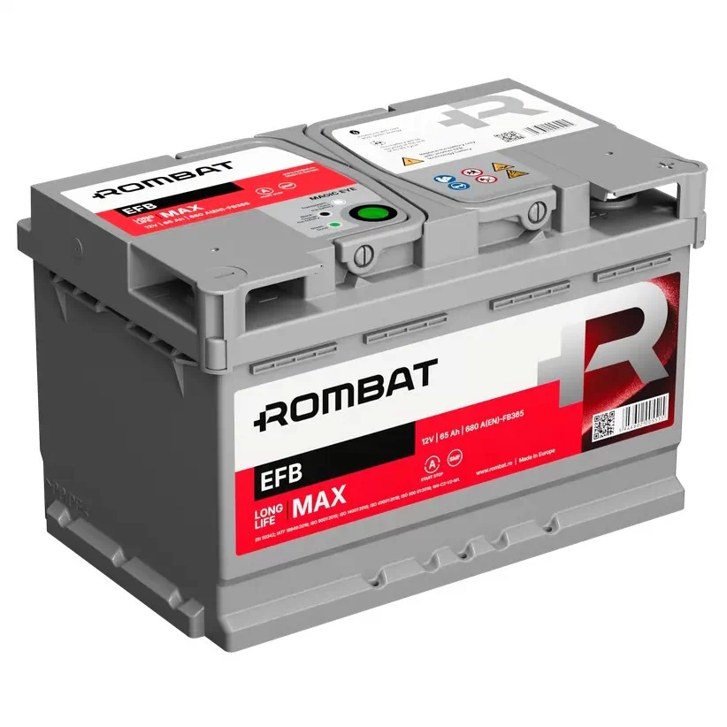 Акумулятор Rombat EFB 65Ah 680 A (0) FB365 Start-Stop