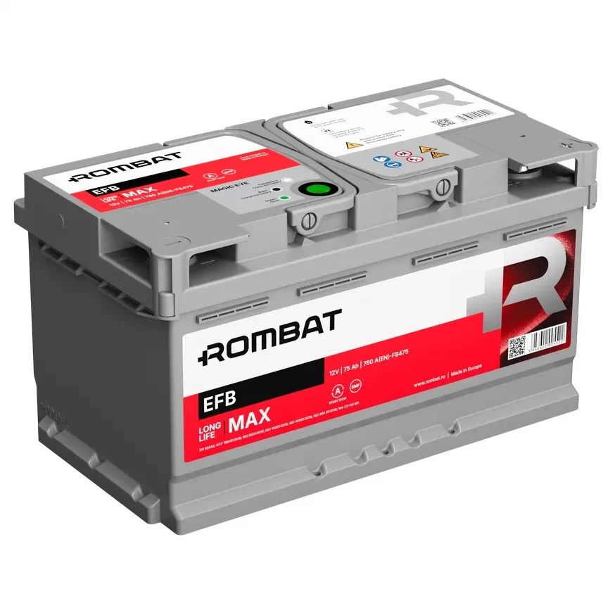 Акумулятор Rombat EFB 75Ah 760 A (0) FB475 Start-Stop
