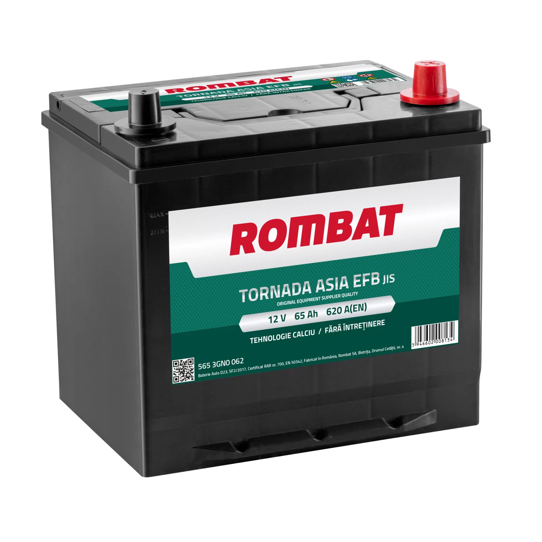 Акумулятор Rombat TORNADA ASIA EFB 65Ah 620A Start-Stop Q85