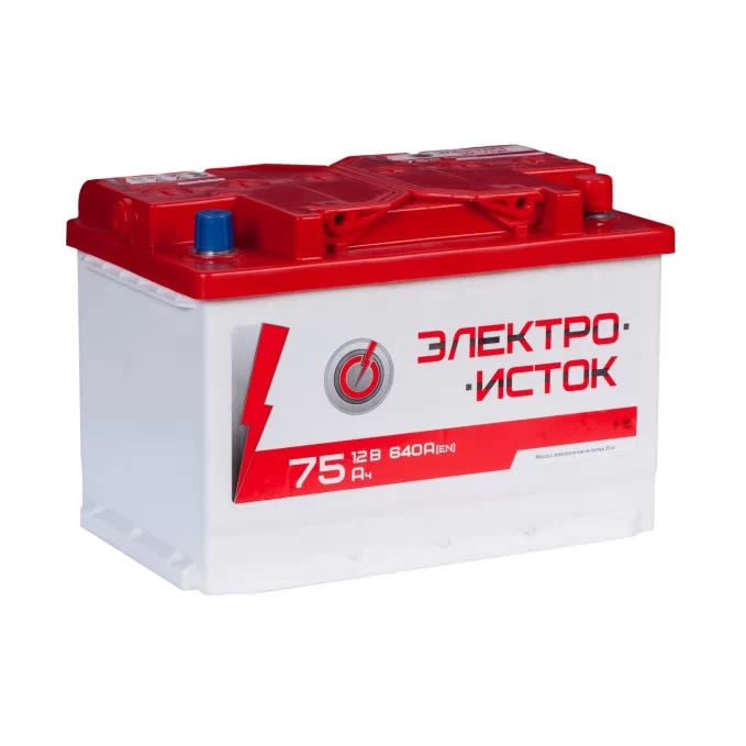 Акумулятор Электроисток 75 Ah 640A 6СТ-75