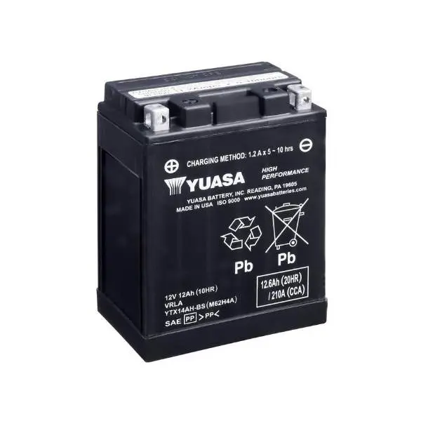 Мото акумулятор Yuasa 12,6 Ah High Performance MF VRLA AGM (сухозаряджений)