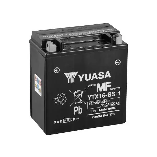 Мото акумулятор Yuasa 14,7 Ah MF VRLA (сухозаряджений)