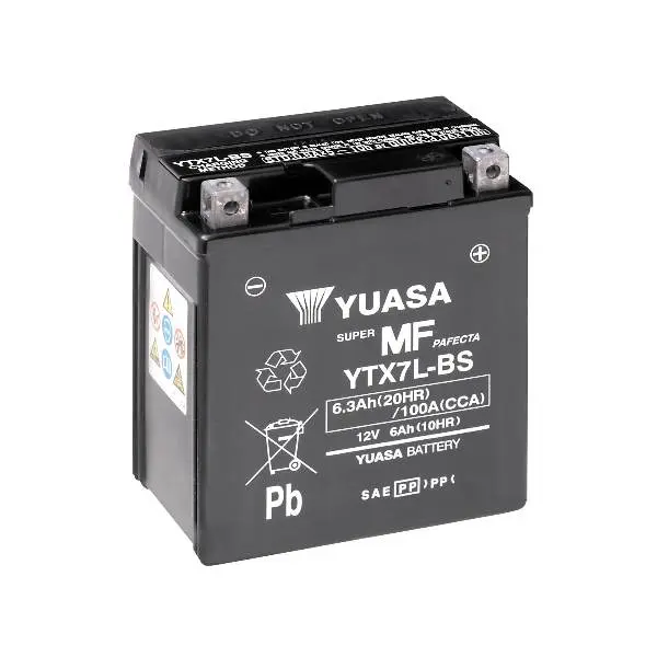 Мото акумулятор Yuasa 6Ah MF VRLA AGM (сухозаряджений)
