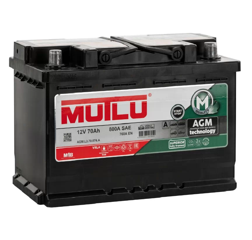Акумулятор Mutlu AGM 70Ah 760A (0) Start-Stop
