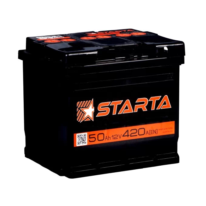 Акумулятор Starta 50 Ah 420A 6СТ-50 R/L+