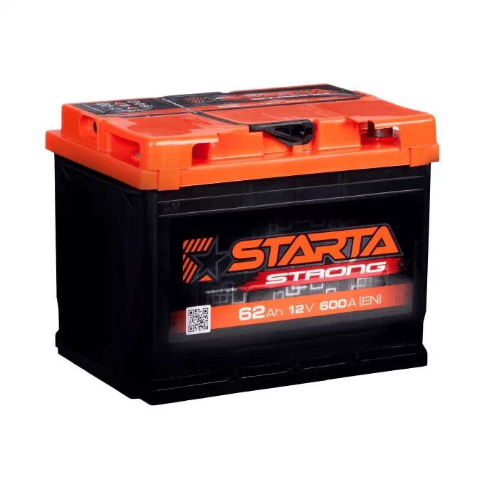 Акумулятор Starta Strong 62 Ah 600A 6Ст-62 R/L+