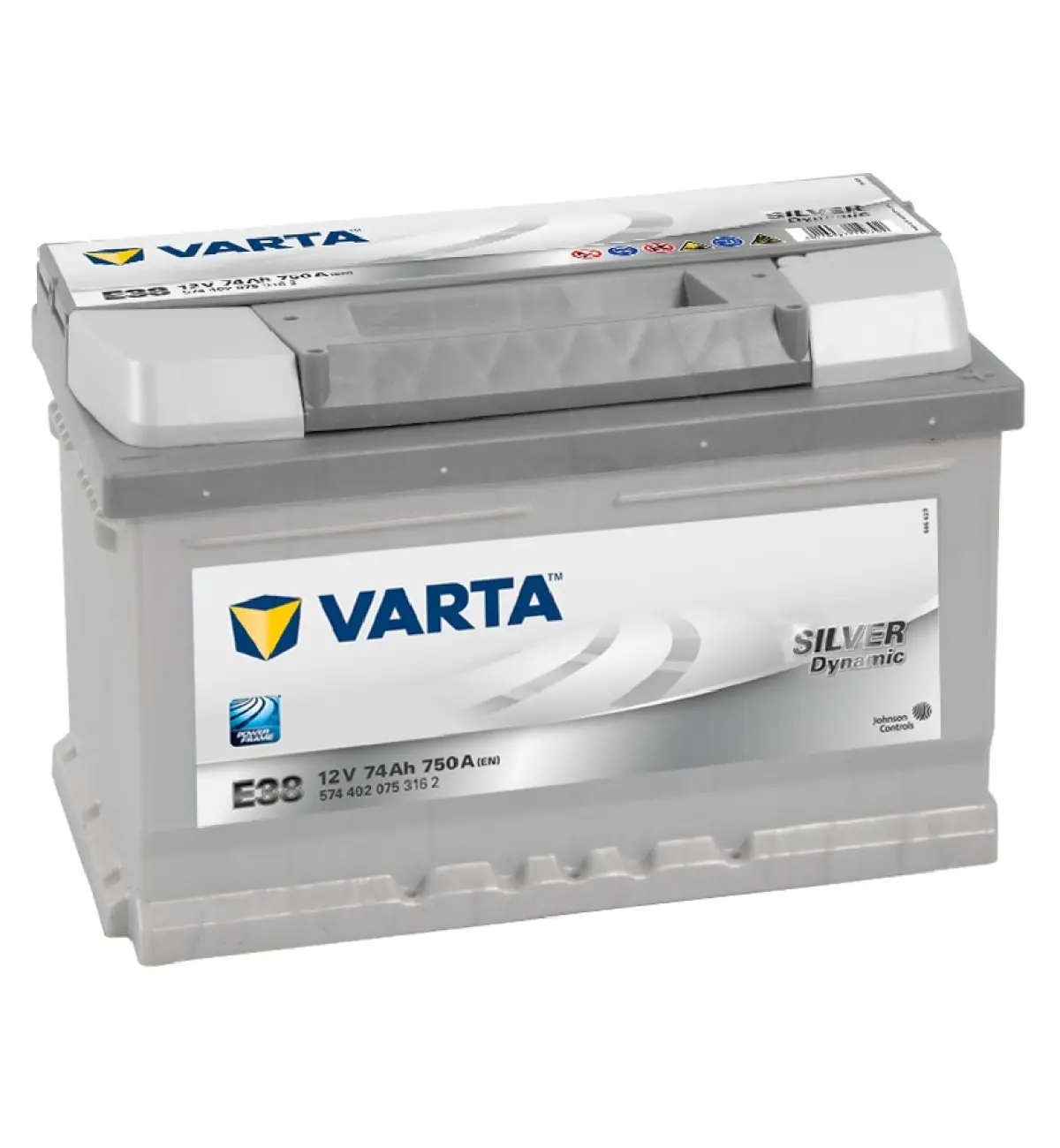 Акумулятор Varta 6CT-74 Ah Silver Dynamic (0) 750A (E38) 574402075