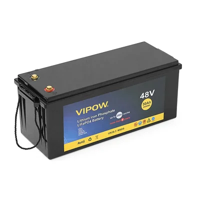 Літієвий акумулятор Vipow LiFePO4512-50/40 / 51.2 В / 50 А⋅год / LiFePO4