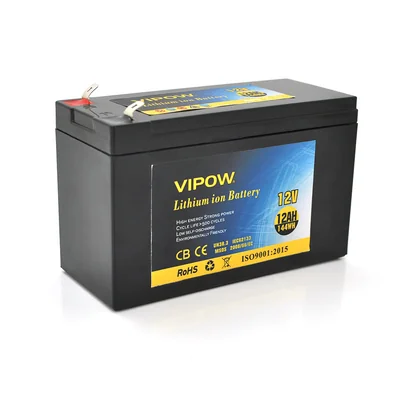 Літієвий акумулятор Vipow VP-12120LI / 12 В / 12 А⋅год / Li-ion