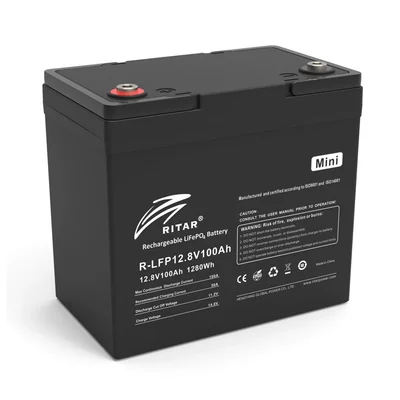 Літієвий акумулятор Ritar R-LFP 12.8V 100AH-mini / 12.8 В / 100 А⋅год / LiFePO4