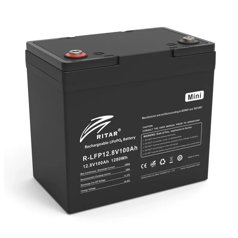 Літієвий акумулятор Ritar R-LFP 12.8V 100AH-mini / 12.8 В / 100 А⋅год / LiFePO4
