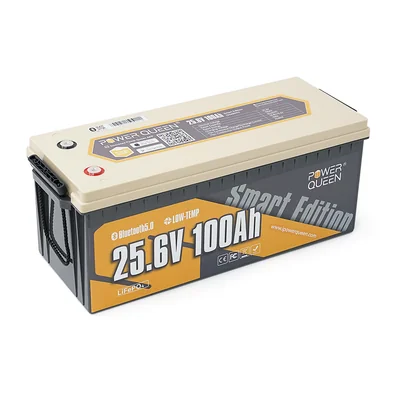 Літієвий акумулятор Power Queen P24V100-100-BASIC-BT-8-A1 / 25.6 В / 100 А⋅год / LiFePO4