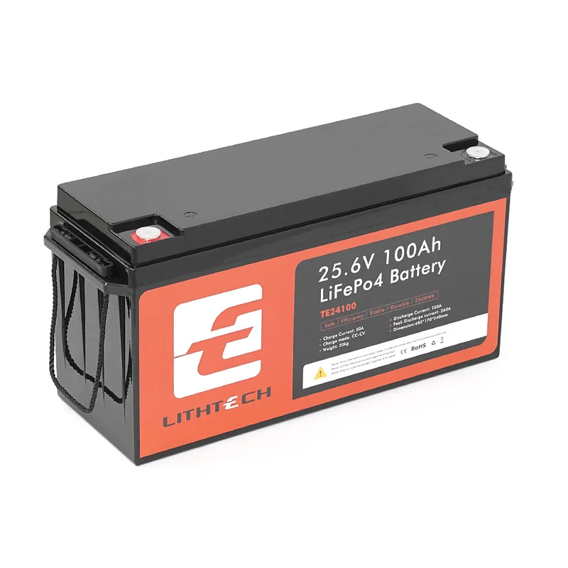 Літієвий акумулятор LITHTECH TE24100B / 25.6 В / 100 А⋅год / LiFePO4